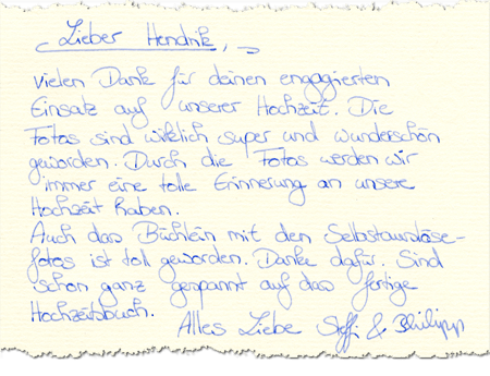 Hochzeitsfotograf Dank Aachen